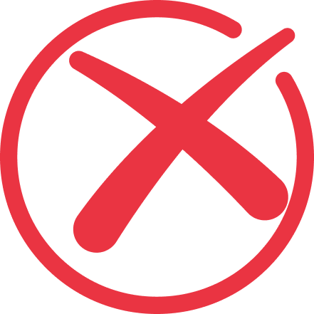 An icon indicating payment failure