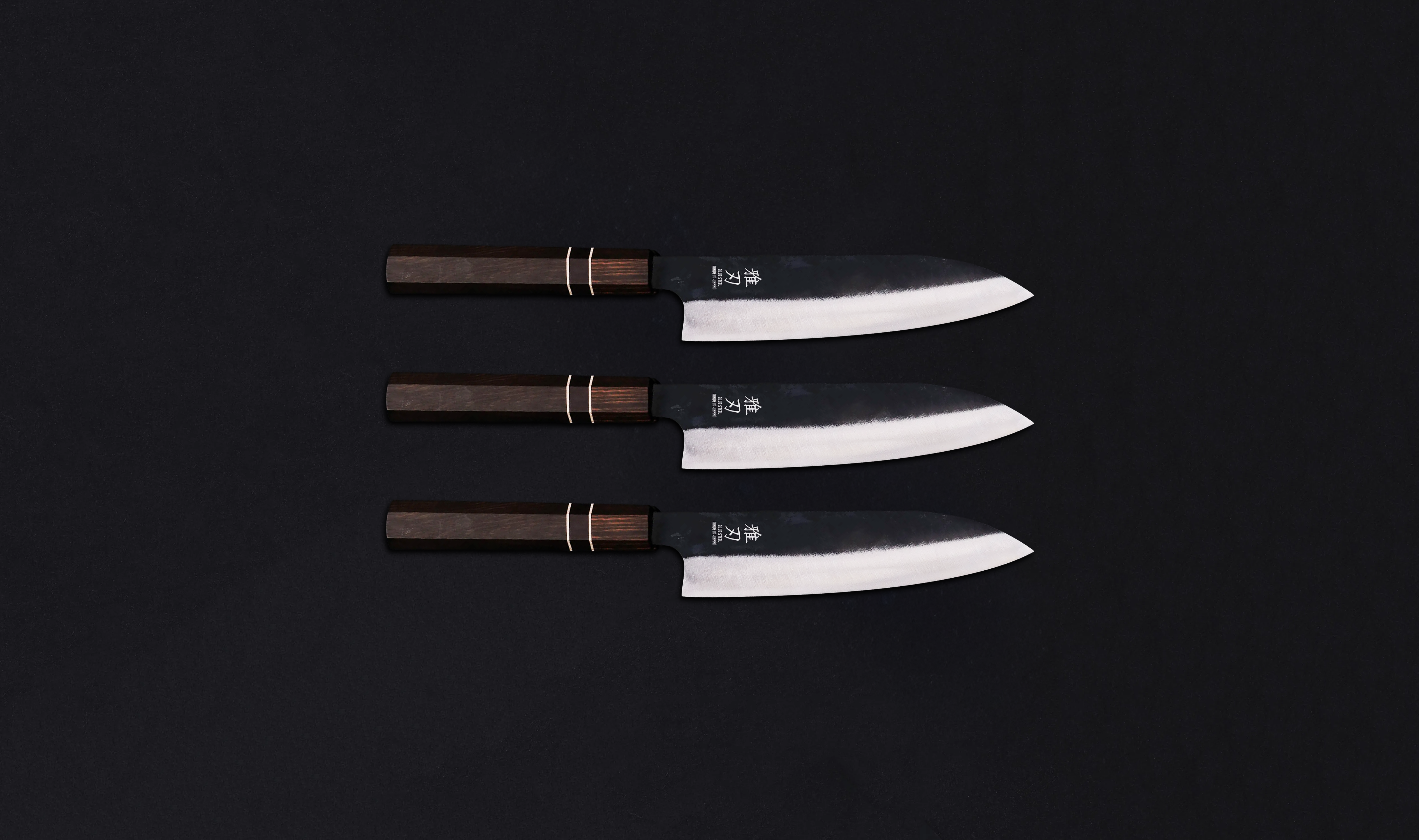 Kasumi Gyuto Blue Steel Knife - 3x Gyuto Knives pack